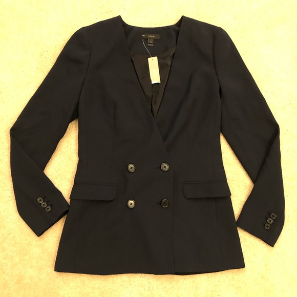 NWT J. Crew Navy French Girl Blazer - Picture 3 of 8